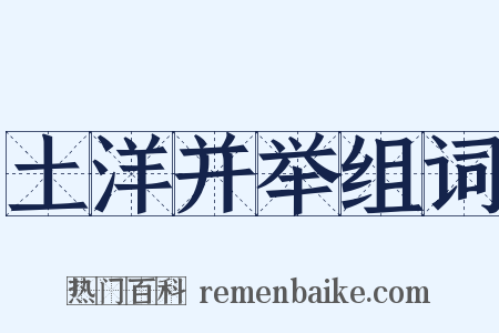 土洋并举组词是什么意思的图片